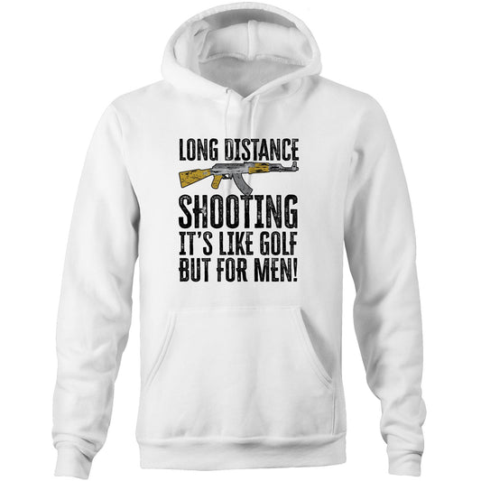 Long Distance Shooting AK47 (AS Colour Stencil - Pocket Hoodie Sweatshirt)