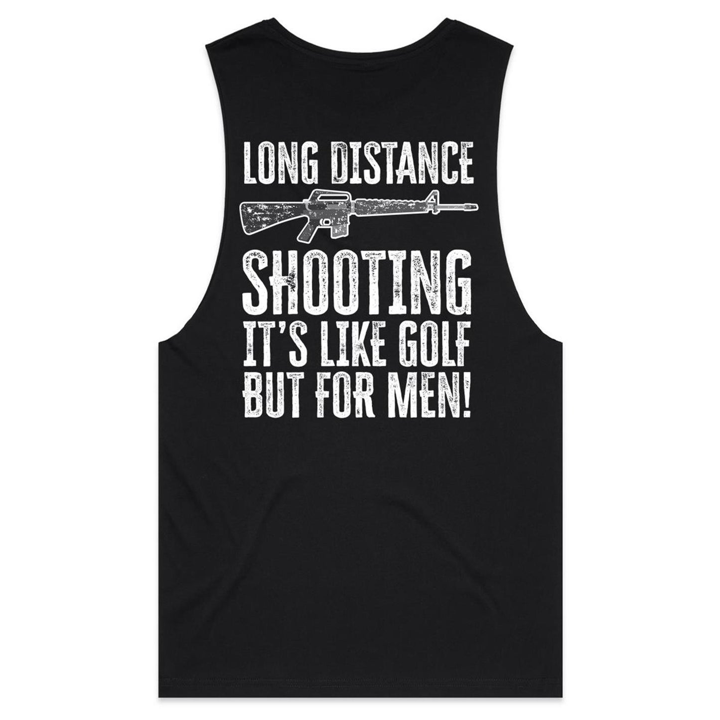 Long Distance Shooting AR15 (AS Colour Barnard - Mens Tank Top Tee) - DESIGN ON BACK ONLY