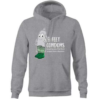 Feet Condoms (AS Colour Stencil - Pocket Hoodie Sweatshirt)