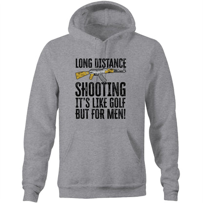 Long Distance Shooting AK47 (AS Colour Stencil - Pocket Hoodie Sweatshirt)