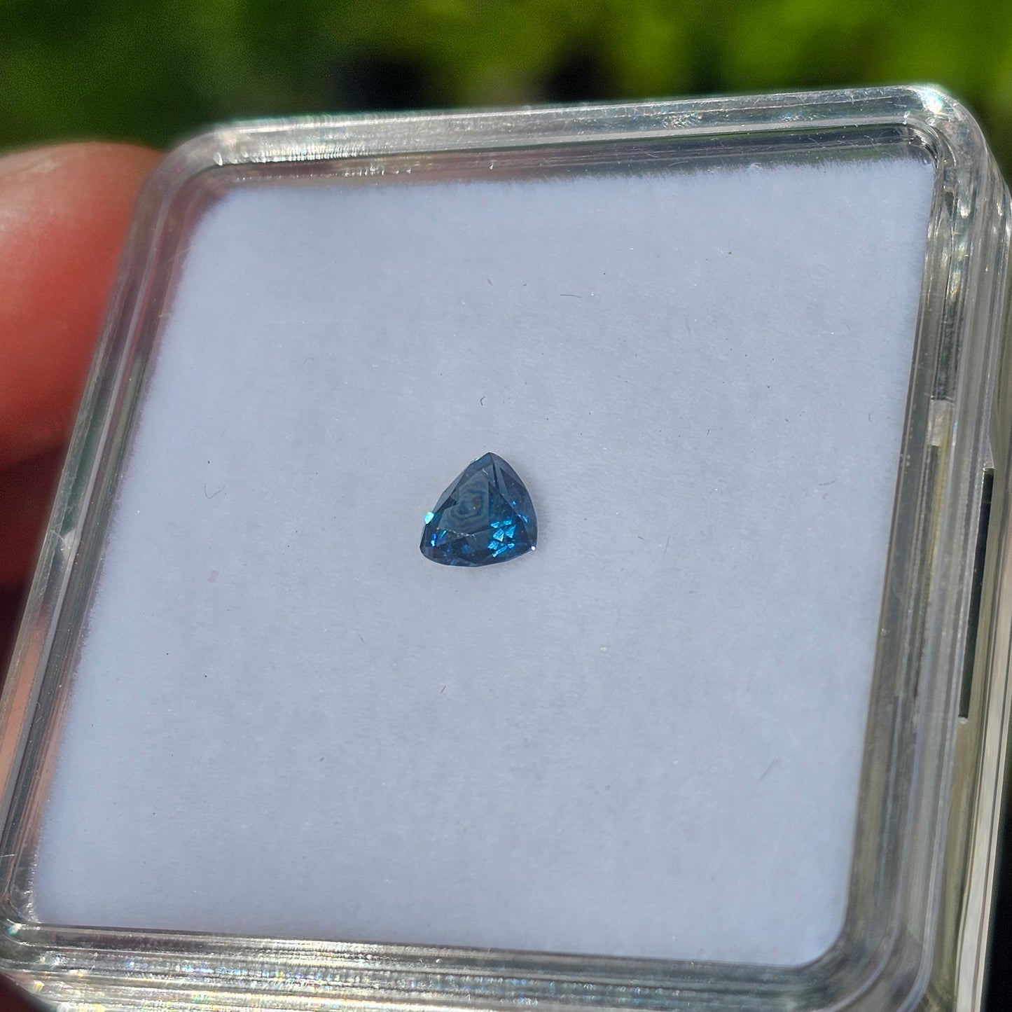 0.64ct Blue Trilliant CQ Sapphire
