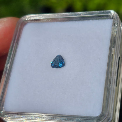 0.64ct Blue Trilliant CQ Sapphire