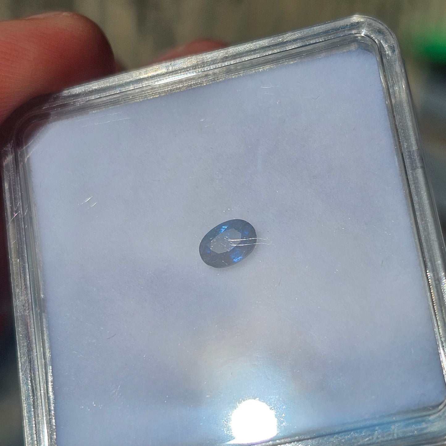 0.69ct Blue Oval Cut CQ Sapphire