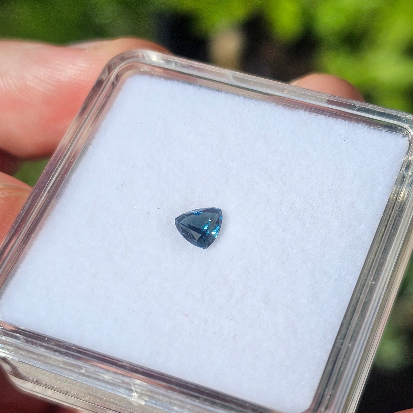 0.64ct Blue Trilliant CQ Sapphire