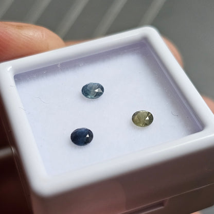 3 x Round Cut QLD Sapphires