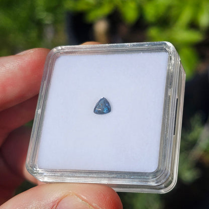 0.64ct Blue Trilliant CQ Sapphire