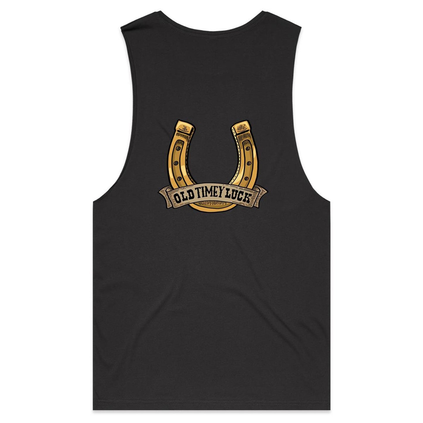 Old Timey Luck (AS Colour Barnard - Mens Tank Top Tee) - DESIGN ON BACK ONLY