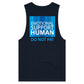 Emotional Support Human - BLUE (AS Colour Barnard - Mens Tank Top Tee) - DESIGN ON BACK ONLY