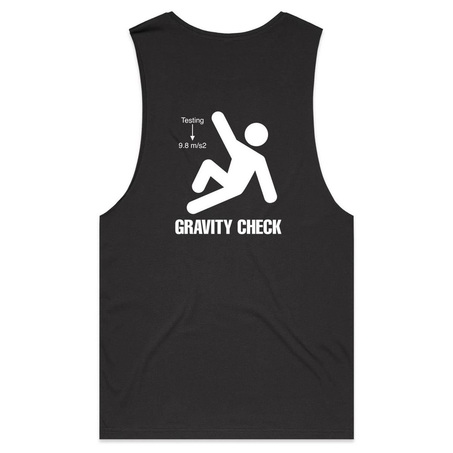 Gravity Check - (AS Colour Barnard - Mens Tank Top Tee) - DESIGN ON BACK ONLY