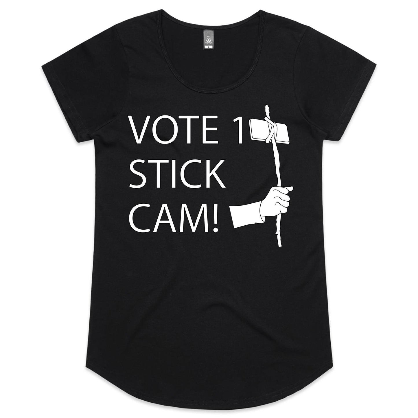 Stick Cam (AS Colour Mali - Womens Scoop Neck T-Shirt)