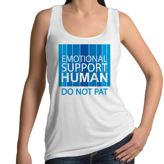 Emotional Support Human - BLUE (AS Colour Tulip - Womens Singlet)