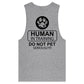 Human in training  (AS Colour Barnard - Mens Tank Top Tee) - DESIGN ON BACK ONLY
