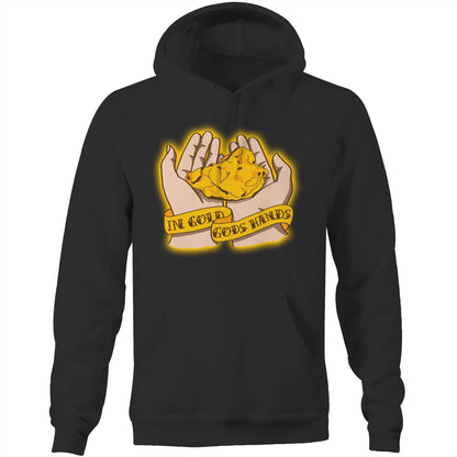 In Gold Gods Hands (AS Colour Stencil - Pocket Hoodie Sweatshirt)