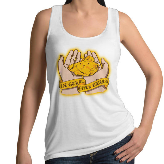 In Gold Gods Hands - (AS Colour Tulip - Womens Singlet)