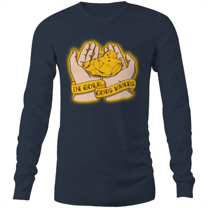 In Gold Gods Hands (AS Colour Base - Mens Long Sleeve T-Shirt)