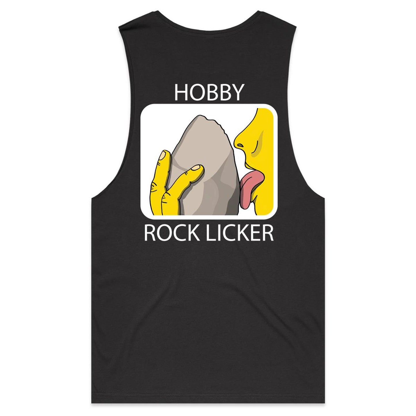 Hobby Rock Licker (AS Colour Barnard - Mens Tank Top Tee) - DESIGN ON BACK ONLY