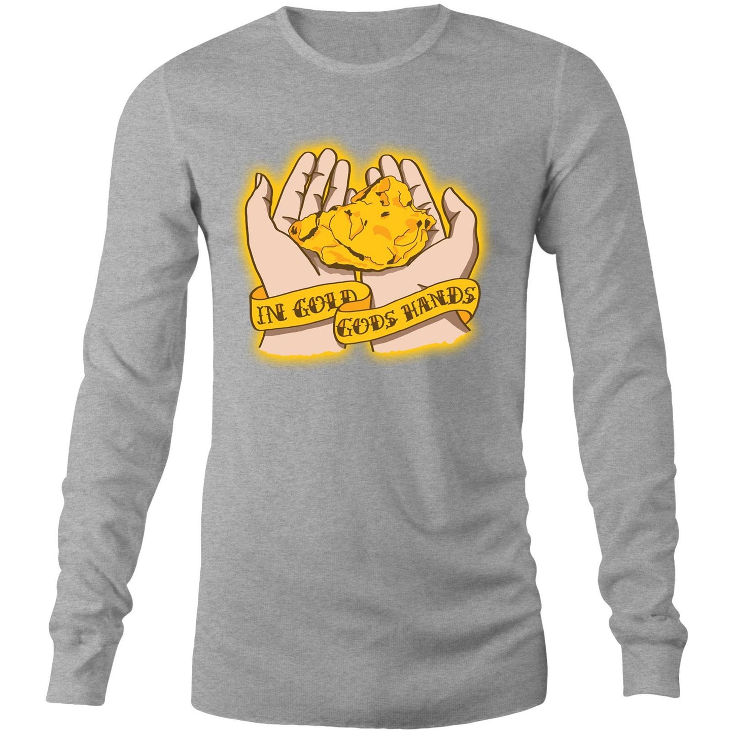 In Gold Gods Hands (AS Colour Base - Mens Long Sleeve T-Shirt)