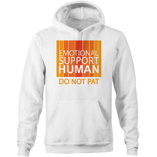 Emotional Support Human - Orange (AS Colour Stencil - Pocket Hoodie Sweatshirt)