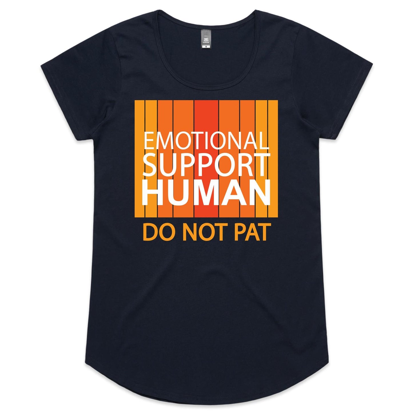 Emotional Support Human - ORANGE (AS Colour Mali - Womens Scoop Neck T-Shirt)