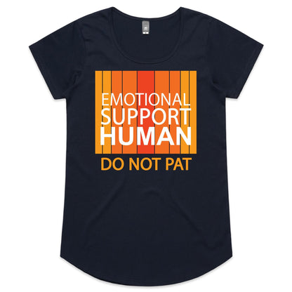 Emotional Support Human - ORANGE (AS Colour Mali - Womens Scoop Neck T-Shirt)
