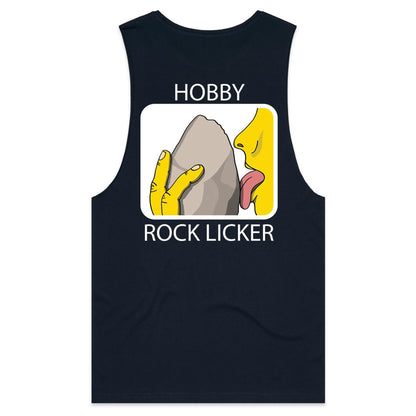 Hobby Rock Licker (AS Colour Barnard - Mens Tank Top Tee) - DESIGN ON BACK ONLY