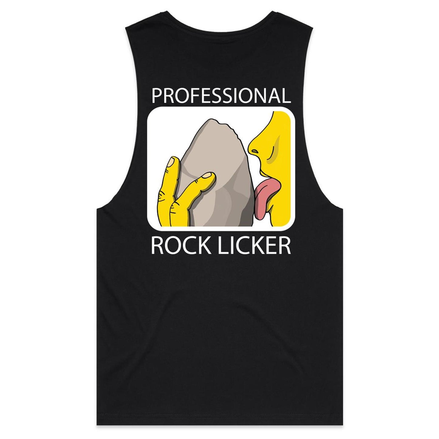 Professional Rock Licker (AS Colour Barnard - Mens Tank Top Tee) - DESIGN ON BACK ONLY