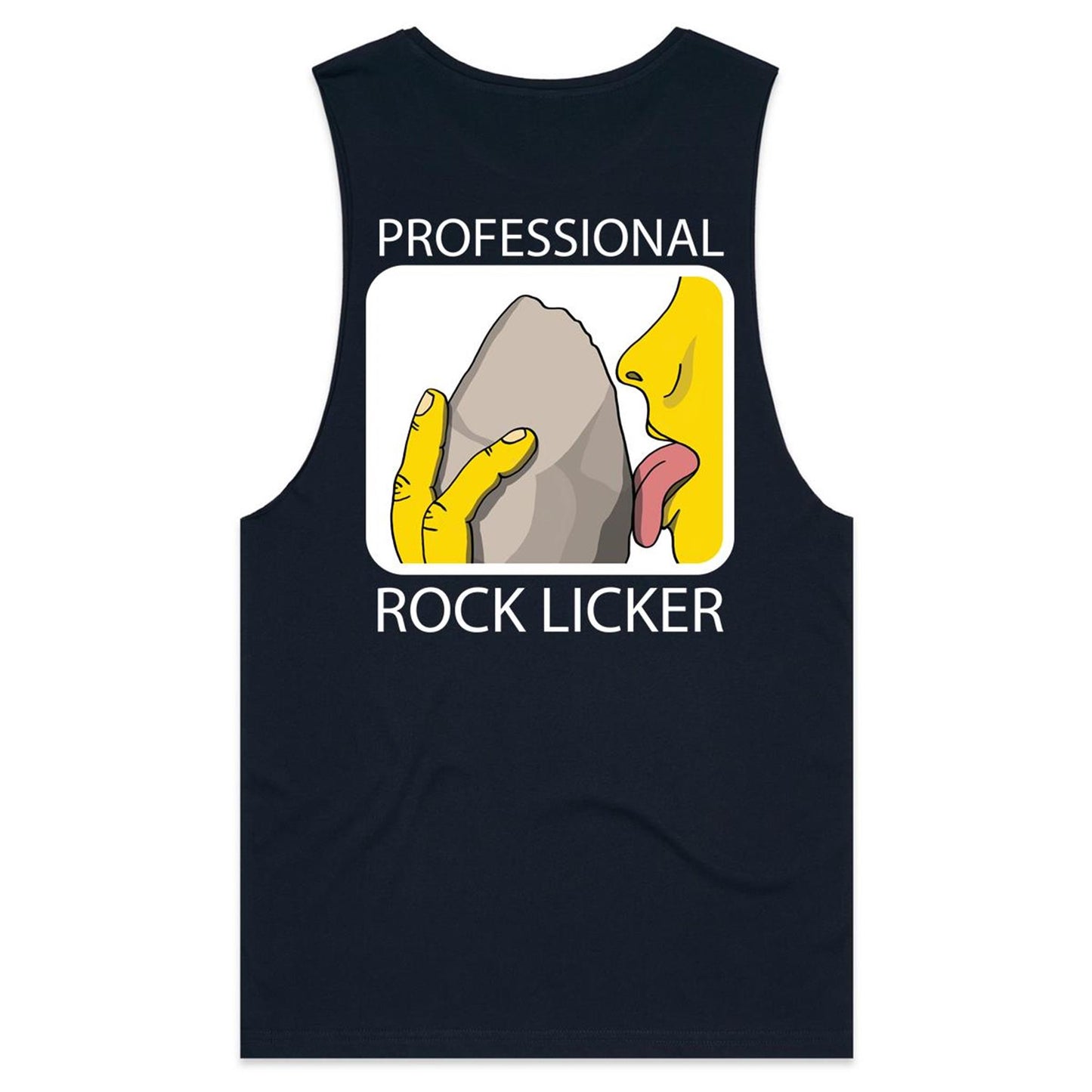 Professional Rock Licker (AS Colour Barnard - Mens Tank Top Tee) - DESIGN ON BACK ONLY