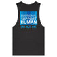 Emotional Support Human - BLUE (AS Colour Barnard - Mens Tank Top Tee) - DESIGN ON BACK ONLY