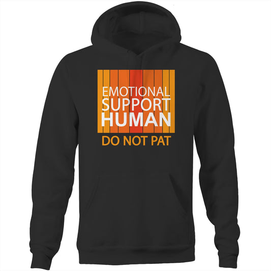 Emotional Support Human - Orange (AS Colour Stencil - Pocket Hoodie Sweatshirt)