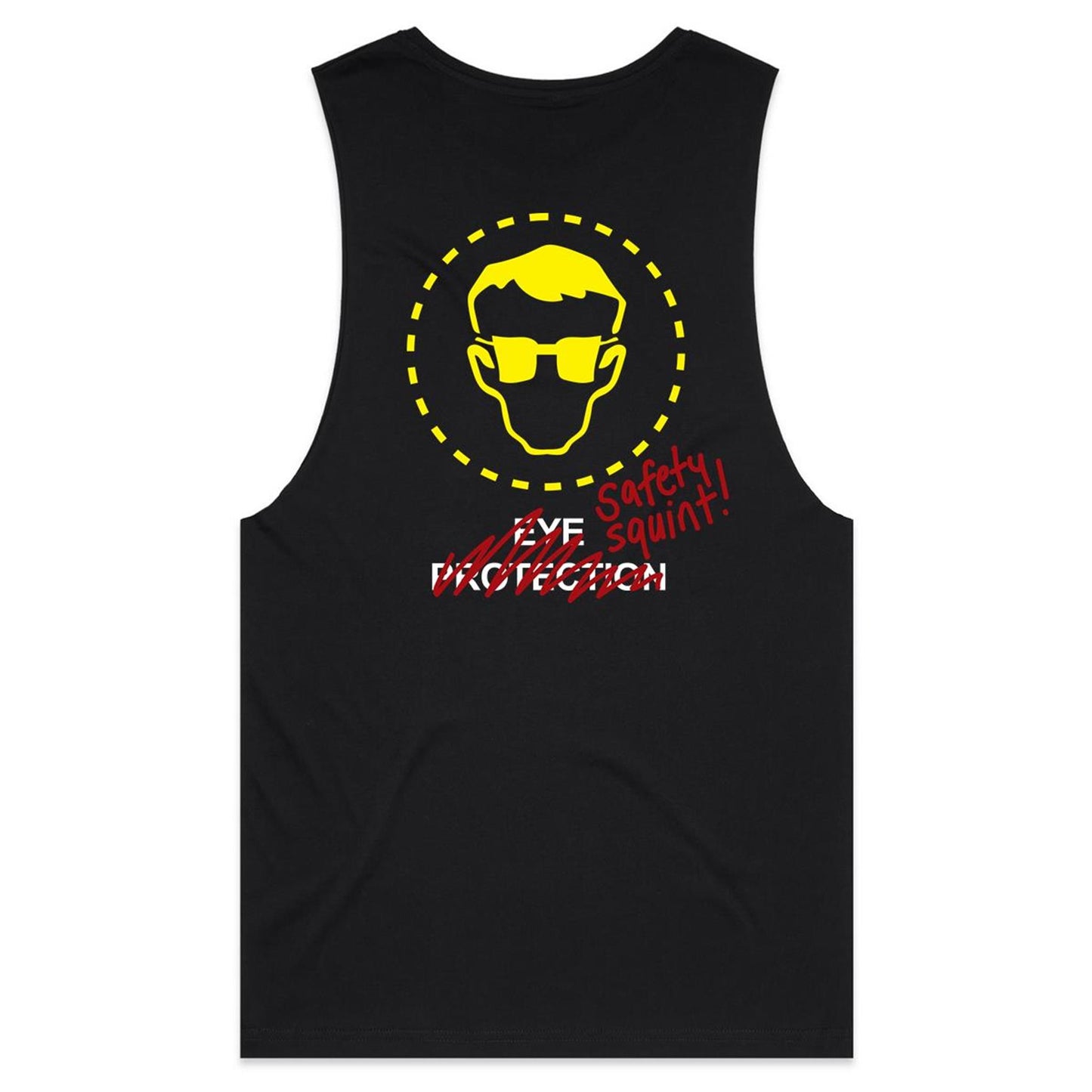 Safety Squint - (AS Colour Barnard - Mens Tank Top Tee) - DESIGN ONLY ON BACK