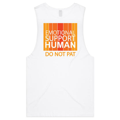 Emotional Support Human - Orange (AS Colour Barnard - Mens Tank Top Tee) - DESIGN ON BACK ONLY