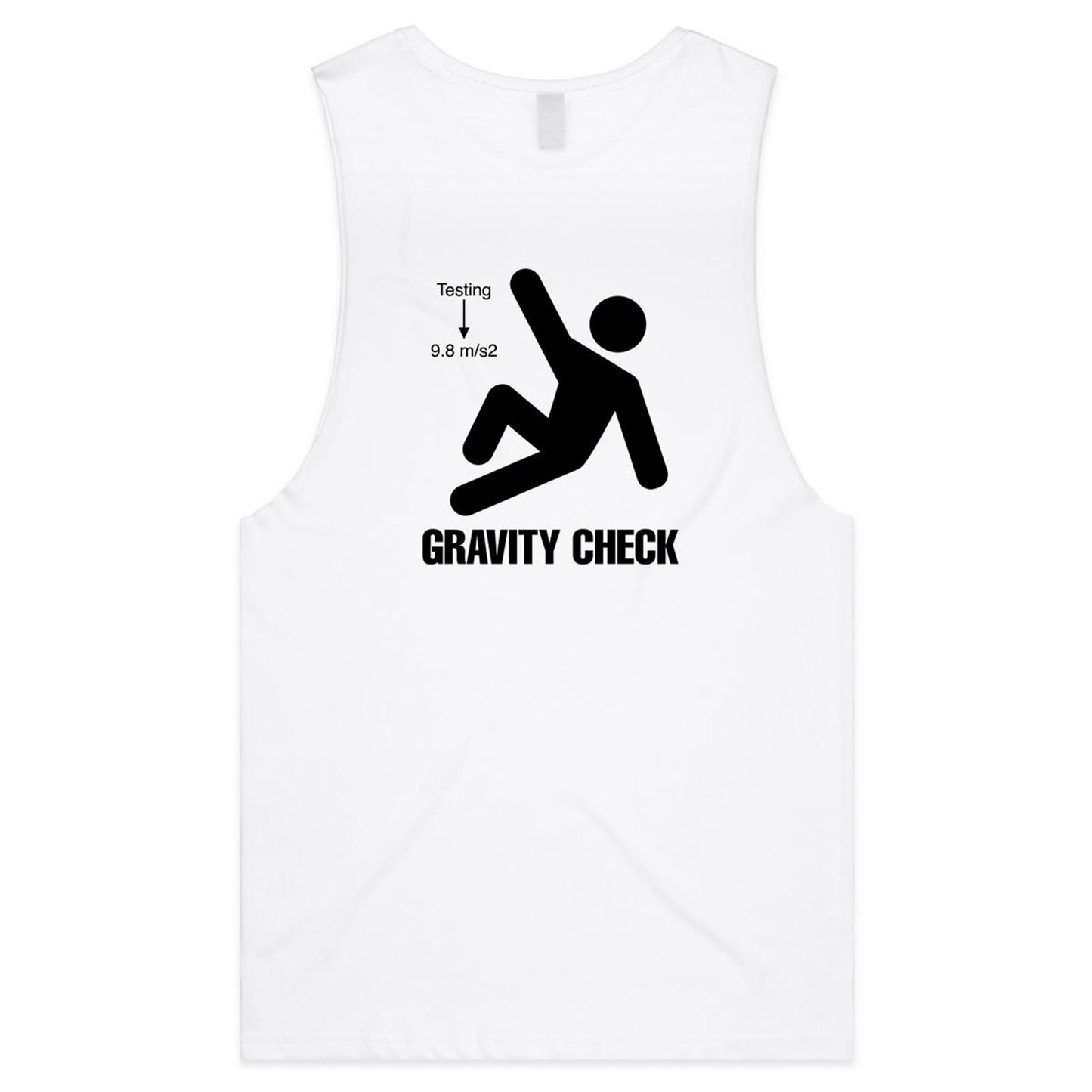 Gravity Check - (AS Colour Barnard - Mens Tank Top Tee) - DESIGN ON BACK ONLY