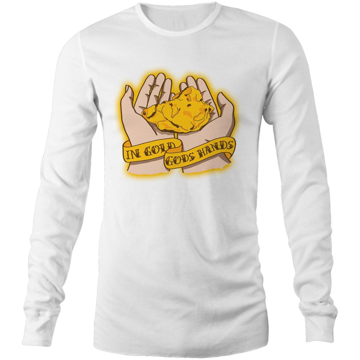 In Gold Gods Hands (AS Colour Base - Mens Long Sleeve T-Shirt)