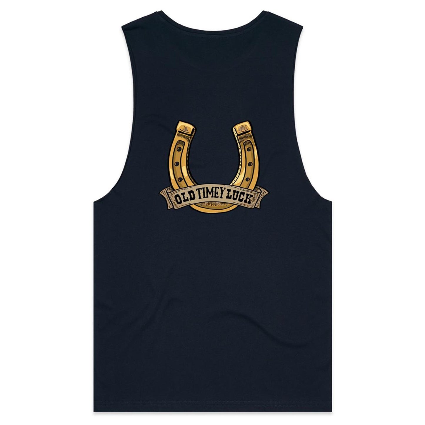 Old Timey Luck (AS Colour Barnard - Mens Tank Top Tee) - DESIGN ON BACK ONLY