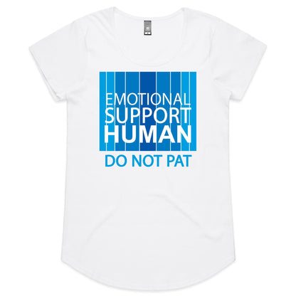 Emotional Support Human - BLUE (AS Colour Mali - Womens Scoop Neck T-Shirt)