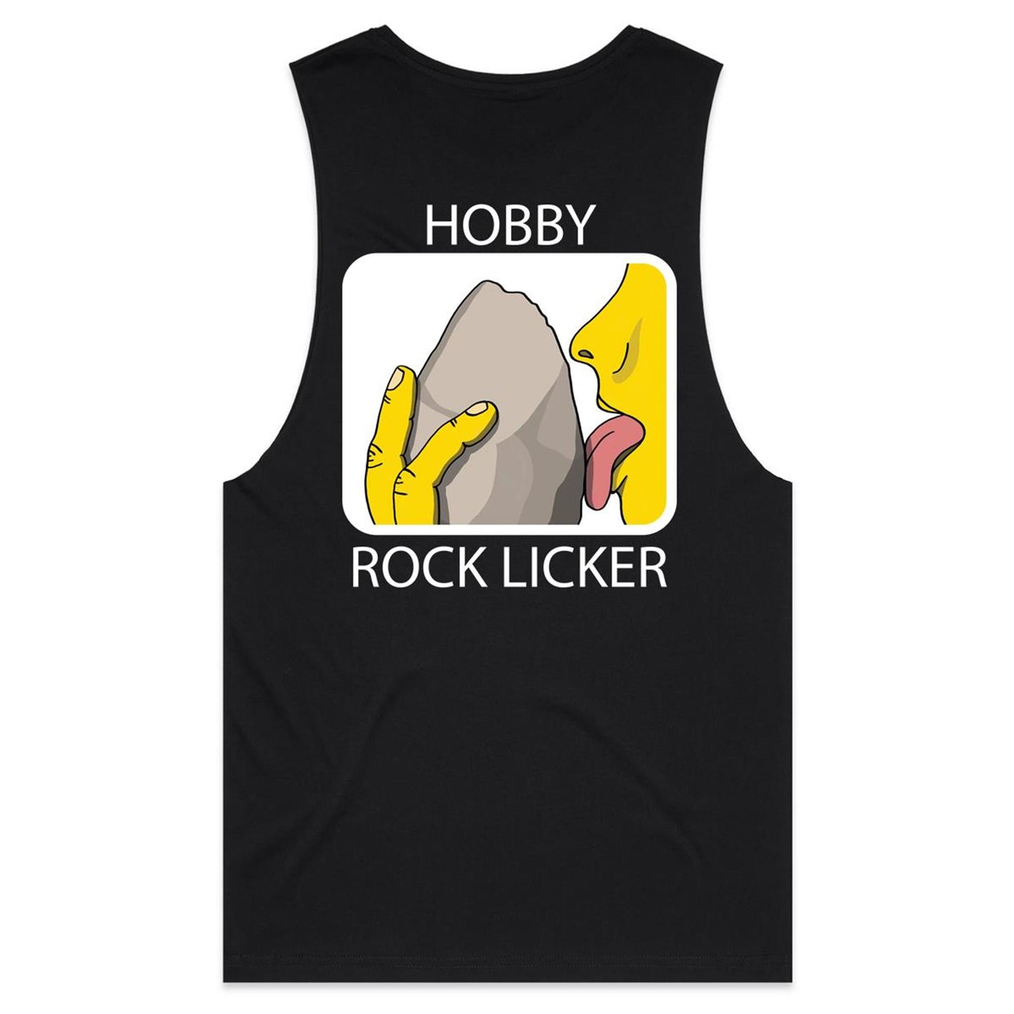 Hobby Rock Licker (AS Colour Barnard - Mens Tank Top Tee) - DESIGN ON BACK ONLY