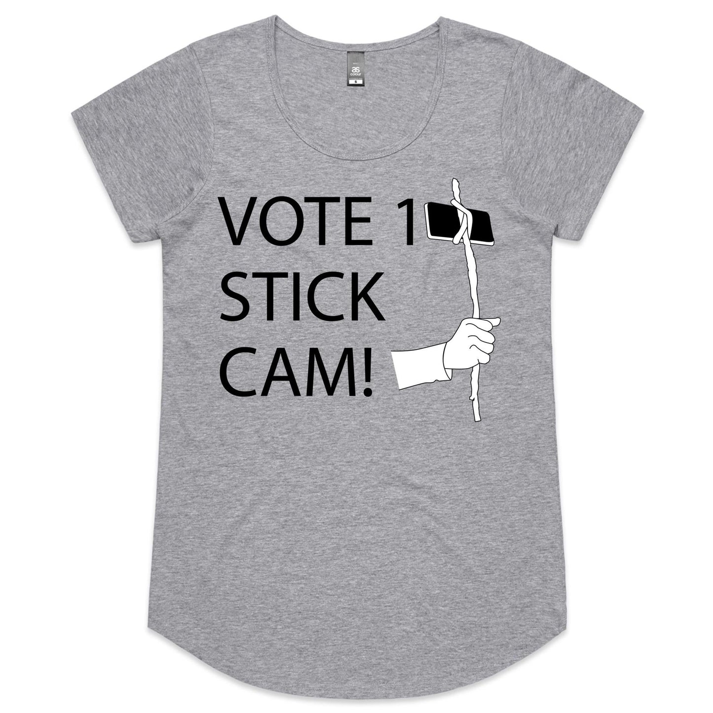 Stick Cam (AS Colour Mali - Womens Scoop Neck T-Shirt)