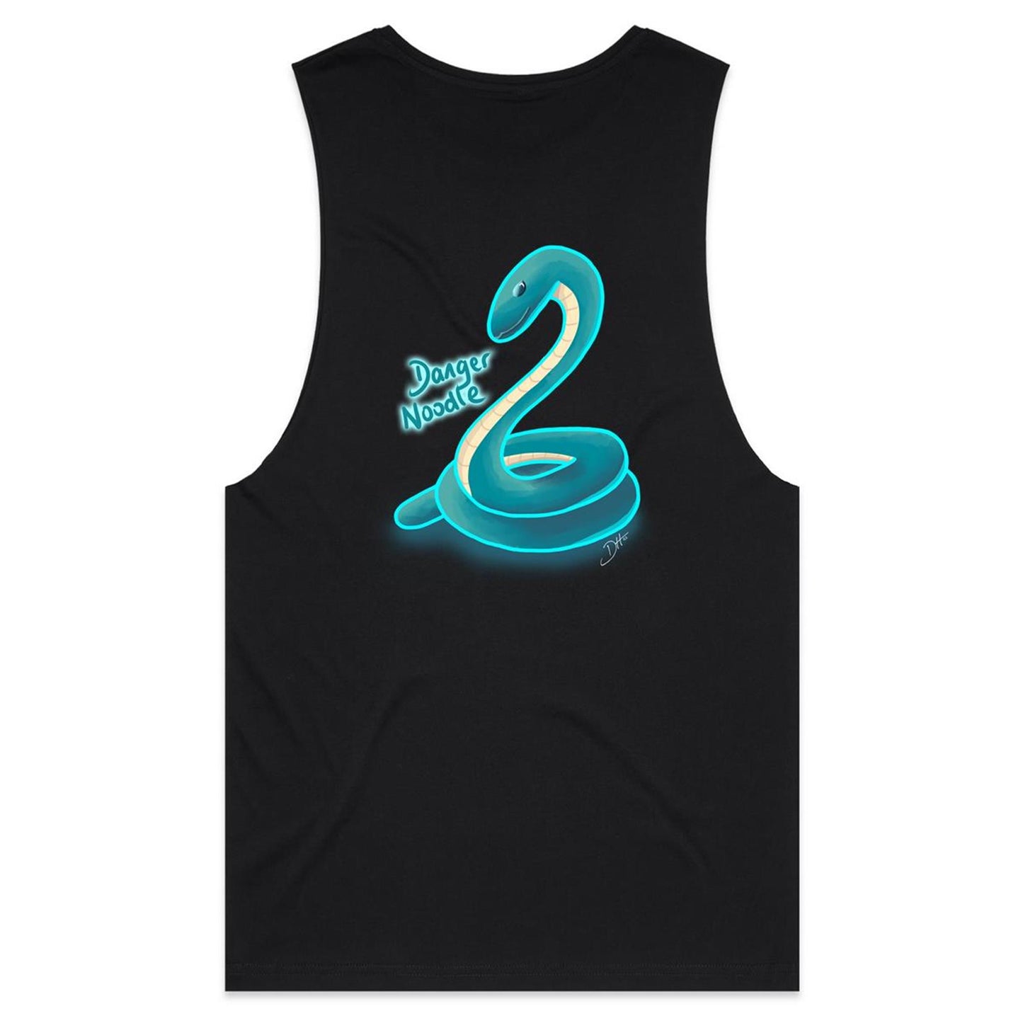 Danger Noodle (AS Colour Barnard - Mens Tank Top Tee) - DESIGN ON BACK ONLY