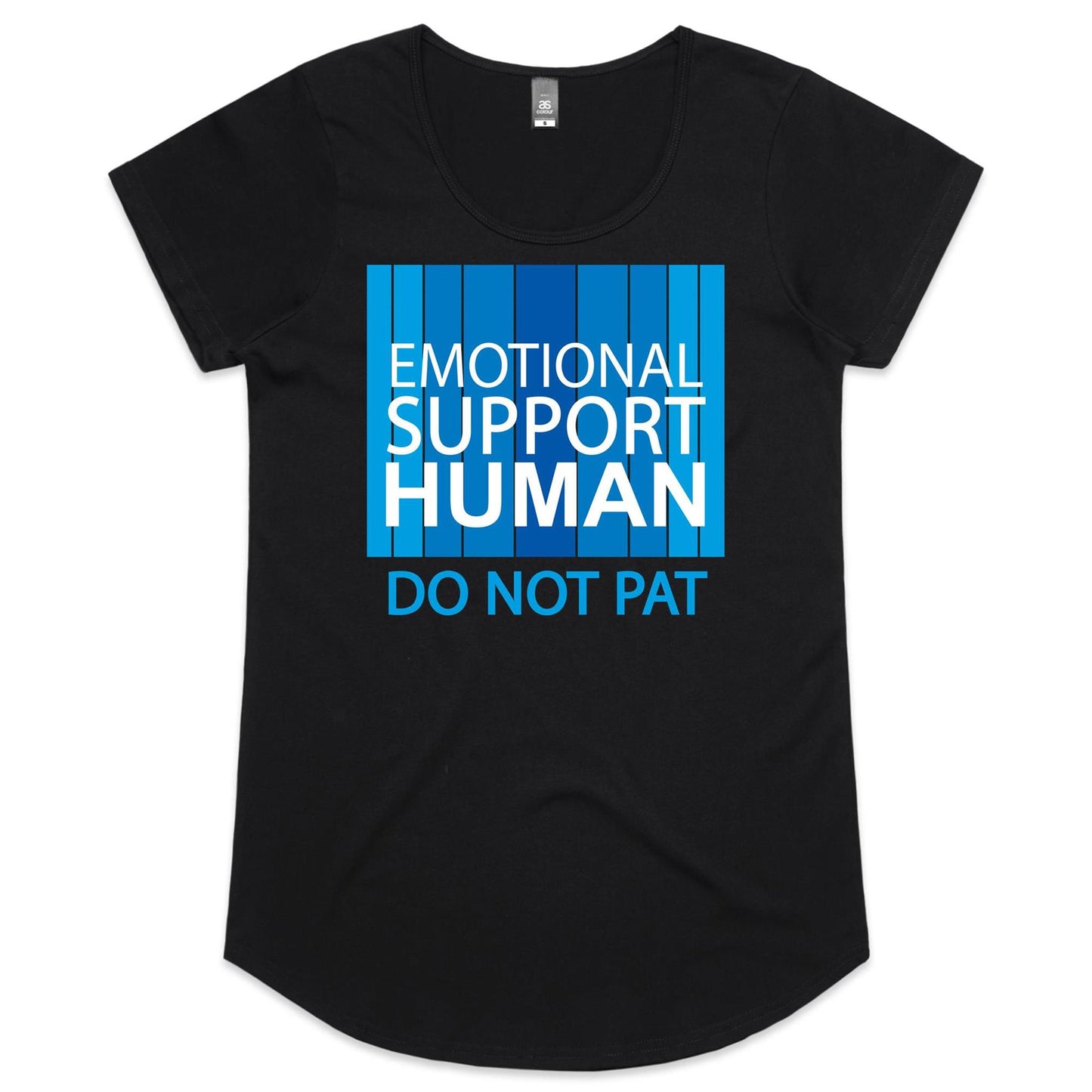 Emotional Support Human - BLUE (AS Colour Mali - Womens Scoop Neck T-Shirt)