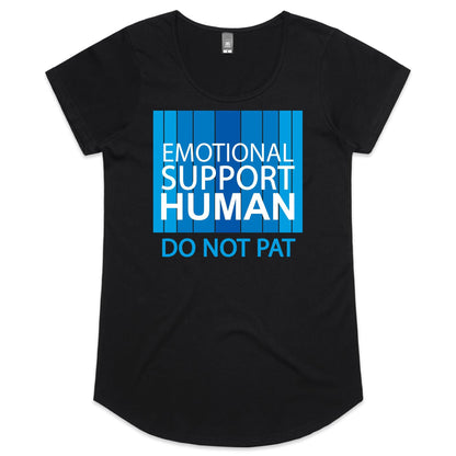 Emotional Support Human - BLUE (AS Colour Mali - Womens Scoop Neck T-Shirt)