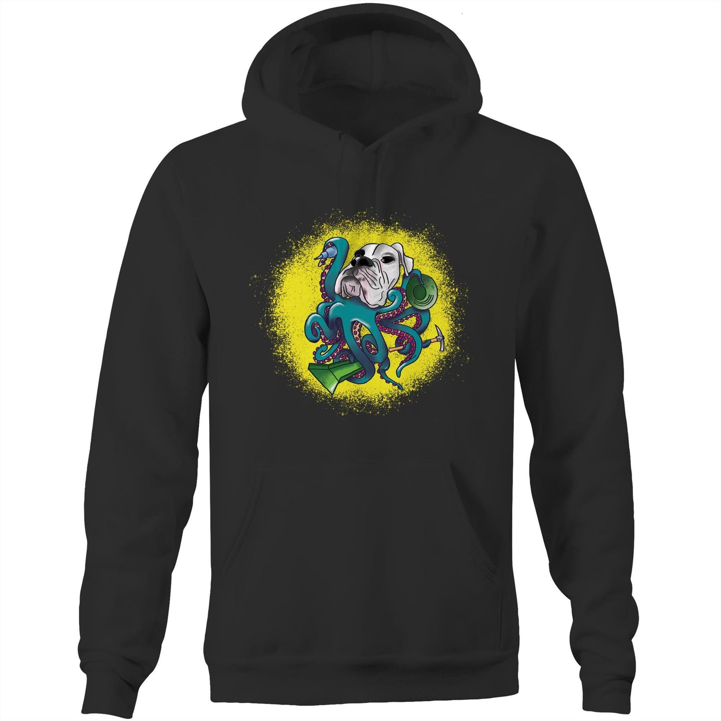 The Kraken (AS Colour Stencil - Pocket Hoodie Sweatshirt)