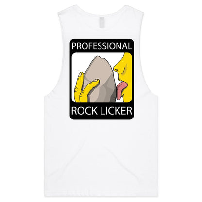 Professional Rock Licker (AS Colour Barnard - Mens Tank Top Tee) - DESIGN ON BACK ONLY