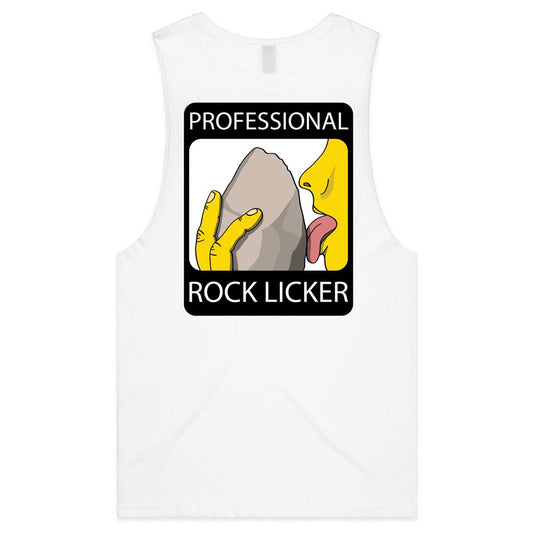 Professional Rock Licker (AS Colour Barnard - Mens Tank Top Tee) - DESIGN ON BACK ONLY