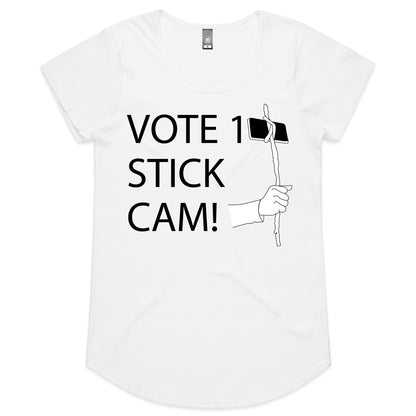 Stick Cam (AS Colour Mali - Womens Scoop Neck T-Shirt)