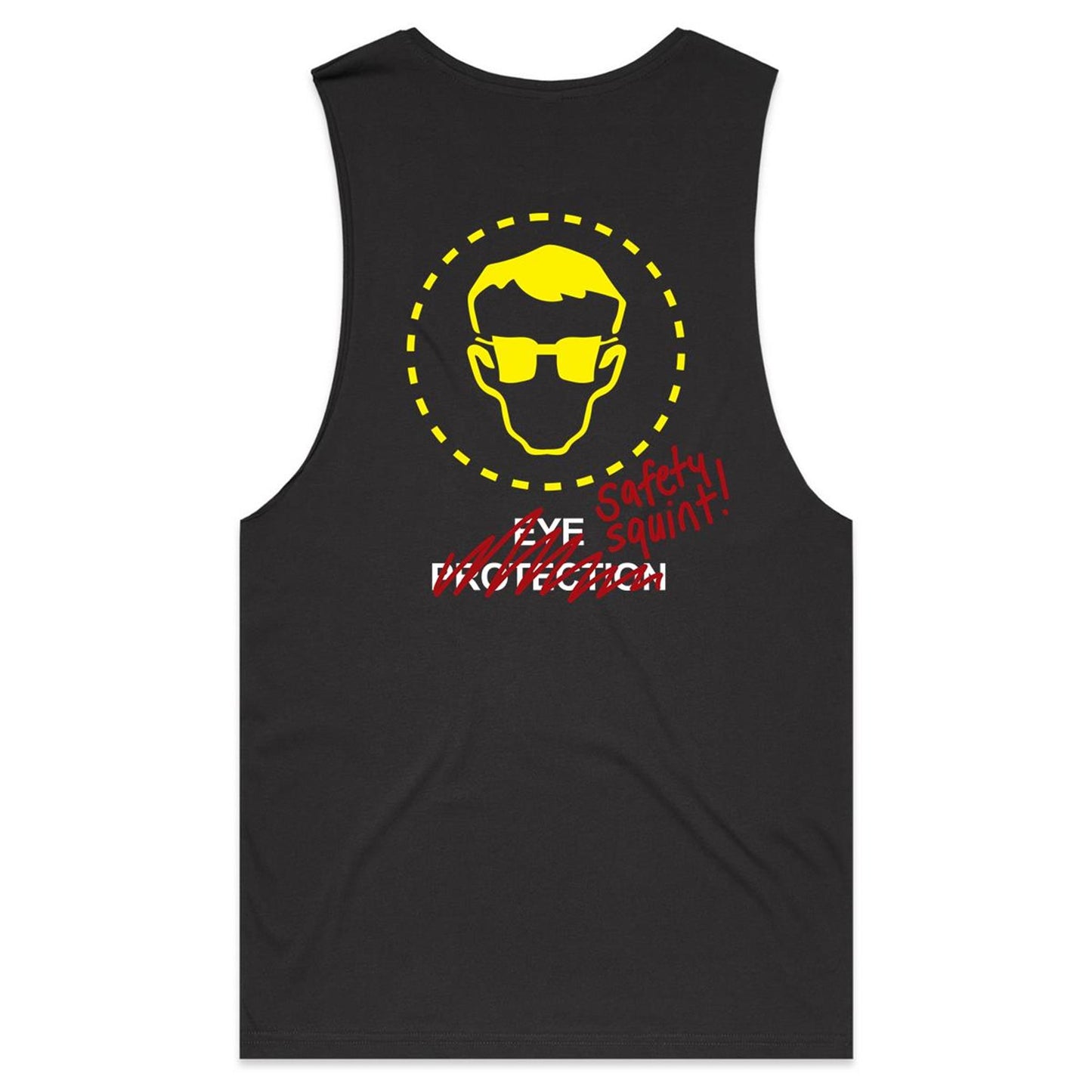 Safety Squint - (AS Colour Barnard - Mens Tank Top Tee) - DESIGN ONLY ON BACK