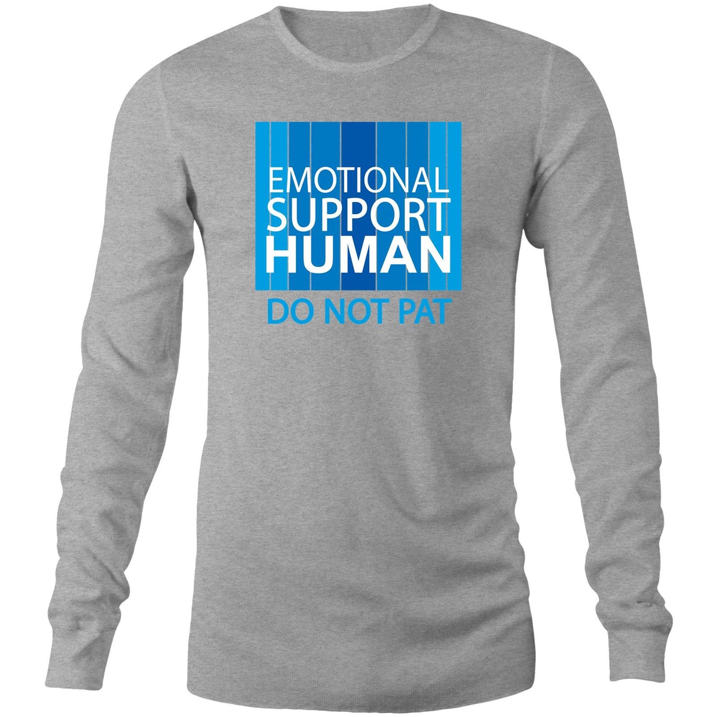 Emotional Support Human - BLUE (AS Colour Base - Mens Long Sleeve T-Shirt)