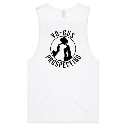 Vo-Gus Prospecting (AS Colour Barnard - Mens Tank Top Tee) - DESIGN ON BACK ONLY