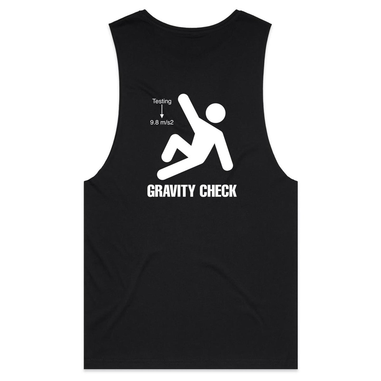 Gravity Check - (AS Colour Barnard - Mens Tank Top Tee) - DESIGN ON BACK ONLY