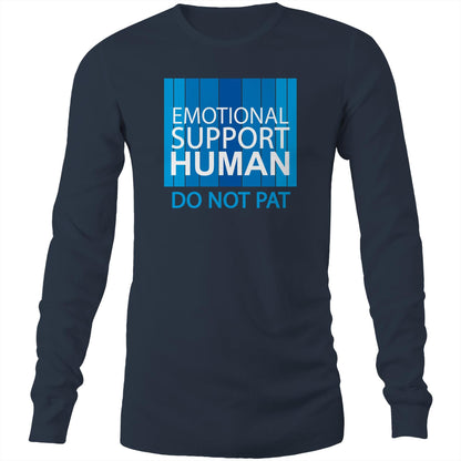 Emotional Support Human - BLUE (AS Colour Base - Mens Long Sleeve T-Shirt)