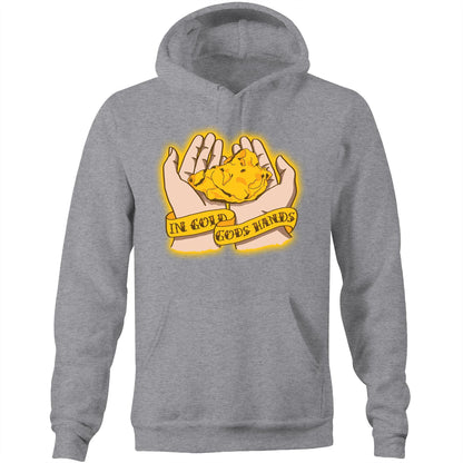 In Gold Gods Hands (AS Colour Stencil - Pocket Hoodie Sweatshirt)